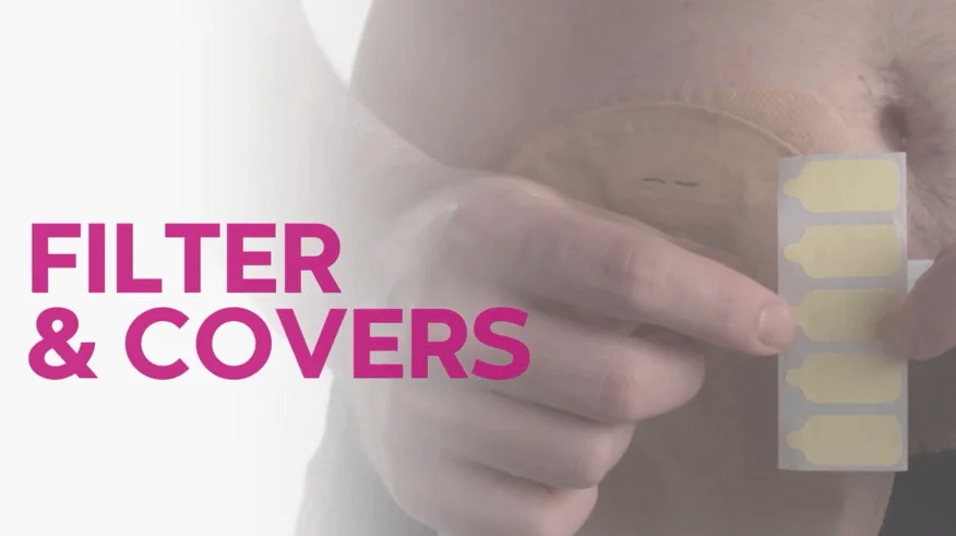A video thumbnail of 'Ostomy Pouching Systems with Filters and Filter Covers'