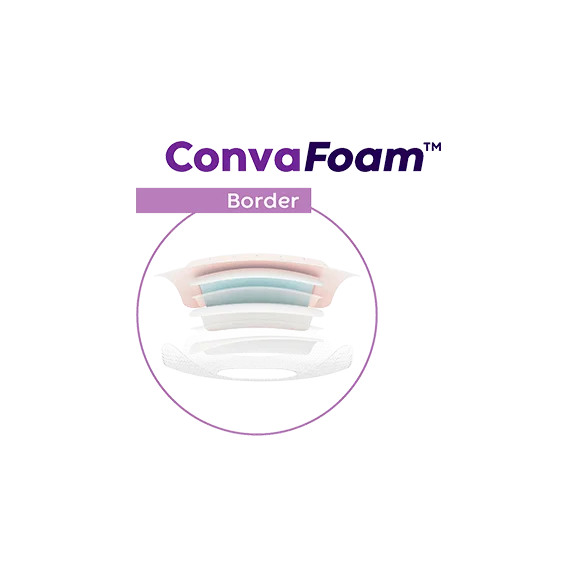 Icono de borde de espuma de conva