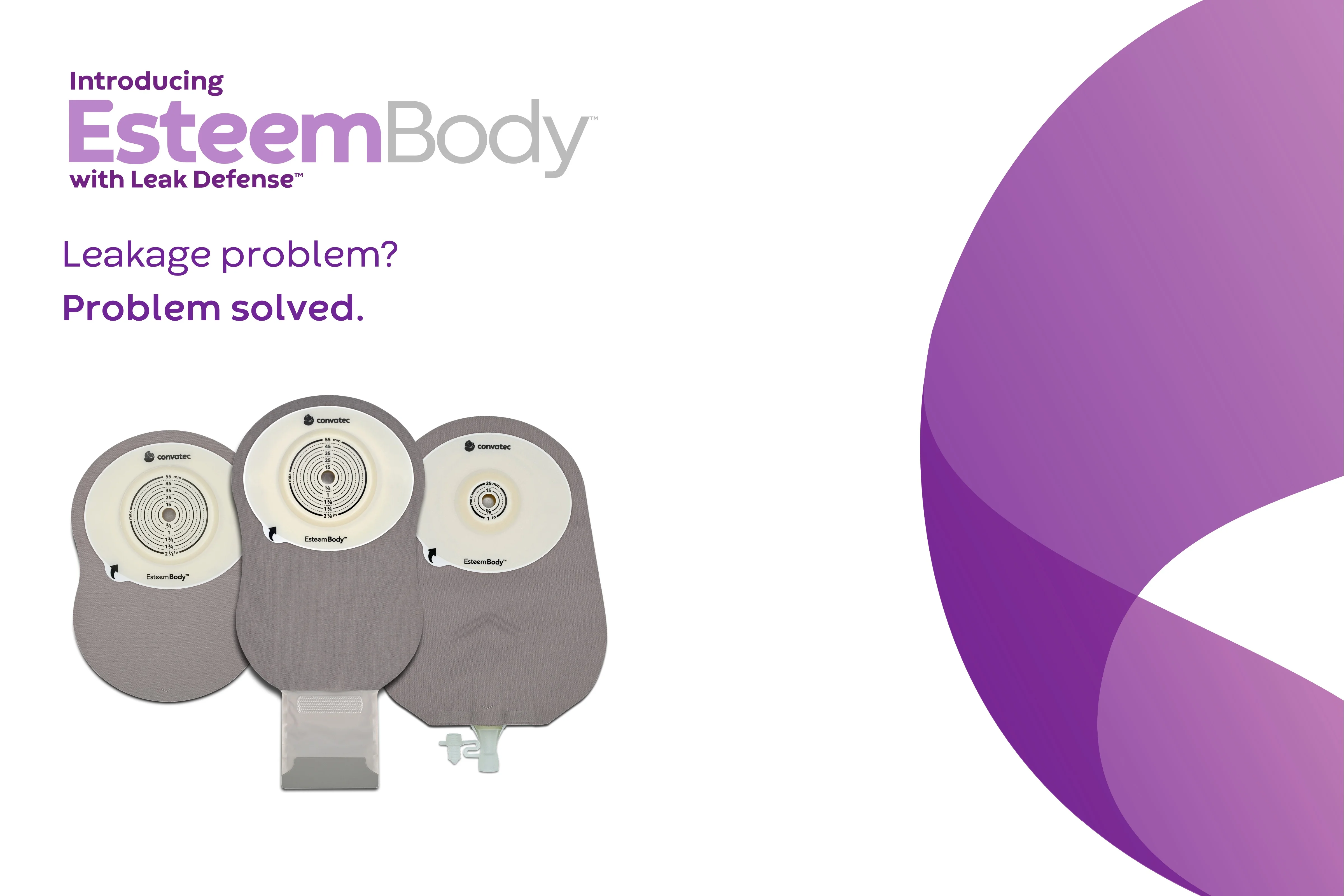 Introducing, our new one-piece soft convex ostomy pouching system, Esteem Body™ with Leak Defense™. A combination of our gold-standard adhesives with a comprehensive soft convexity range, designed to adapt to the body for a secure, longer-lasting seal.