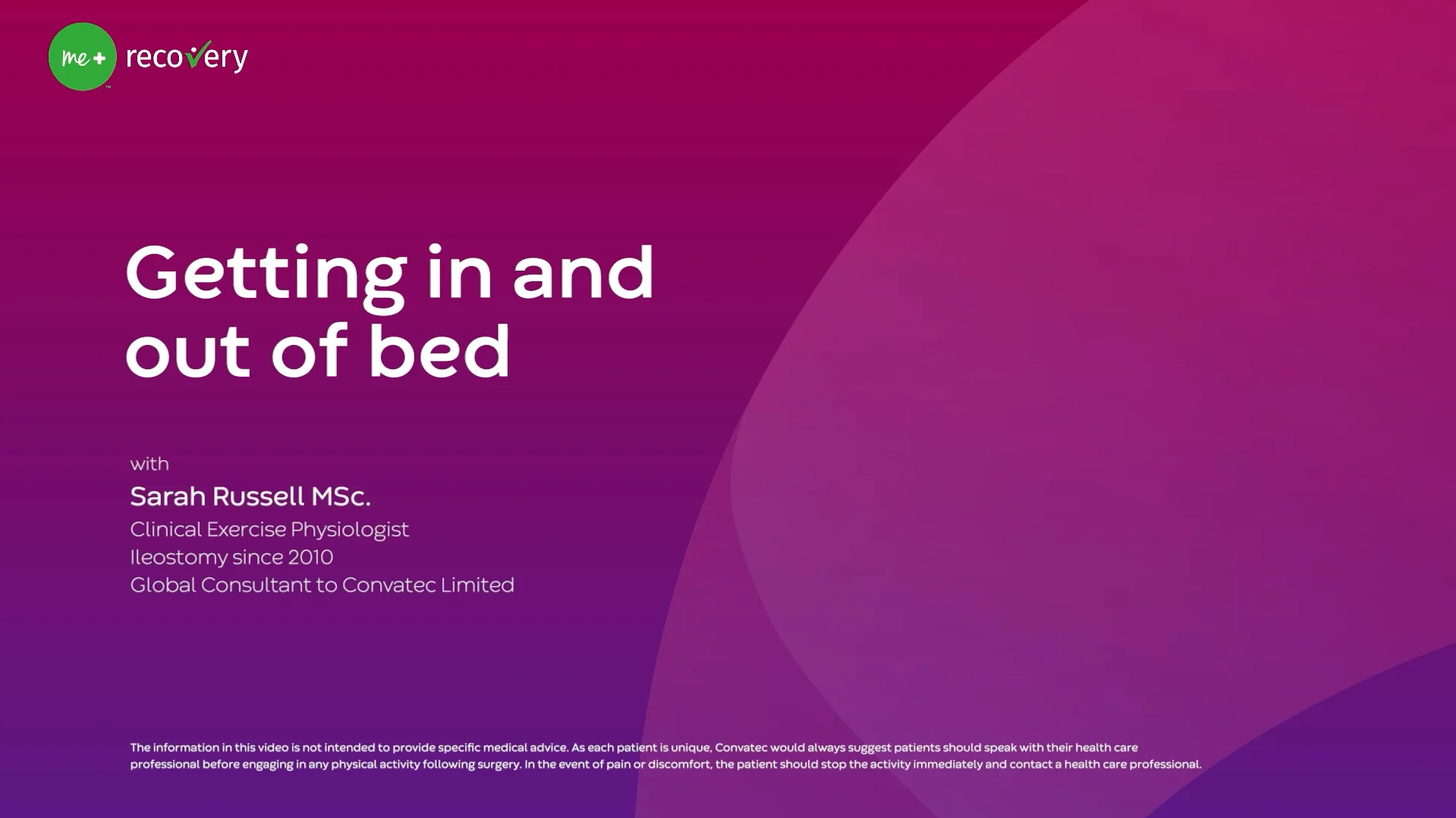 A video about Safe Bed Entry and Exit After Surgery with Side Lying Technique.